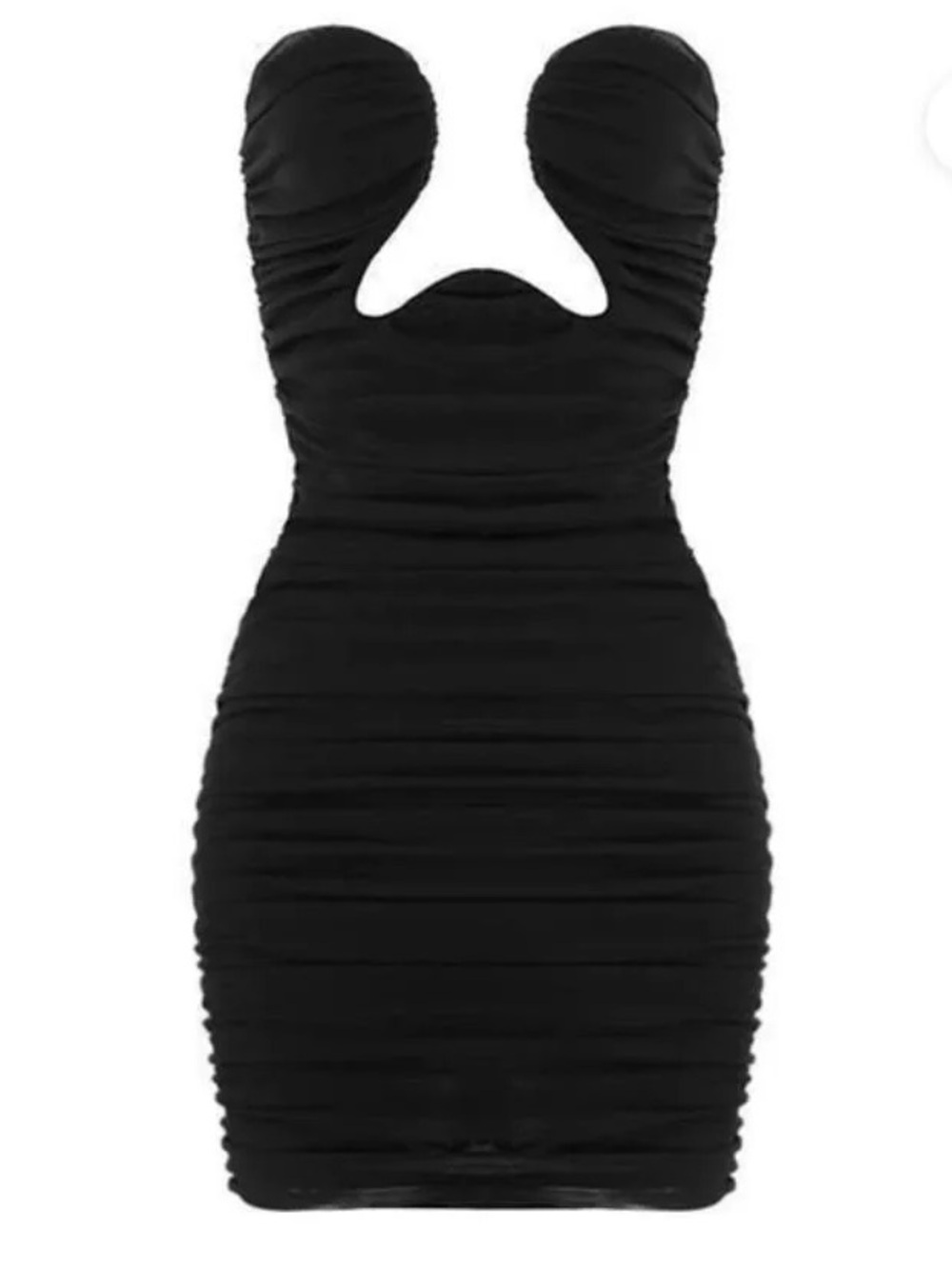 LEAU London Runched, Knotched Mini Dress